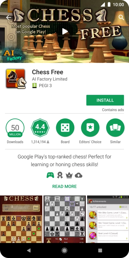 Press INSTALL and follow the instructions on the screen to install the app.