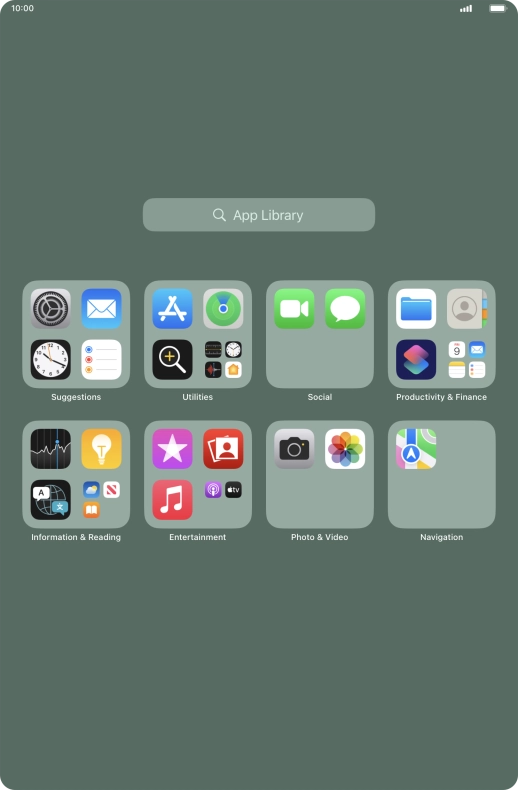 Press the required app.