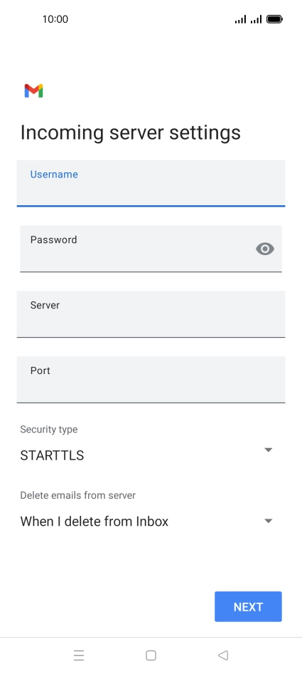 Press the field below 