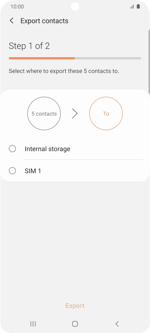 Press the name of the SIM.