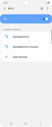 Press the required Wi-Fi network.
