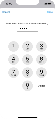 Key in your PIN and press Done. The default PIN is 1111.