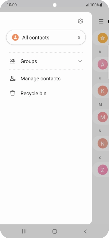 Press Manage contacts.