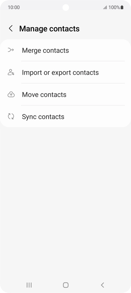 Press Import or export contacts.
