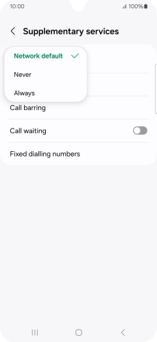 Press Always to turn on caller identification.