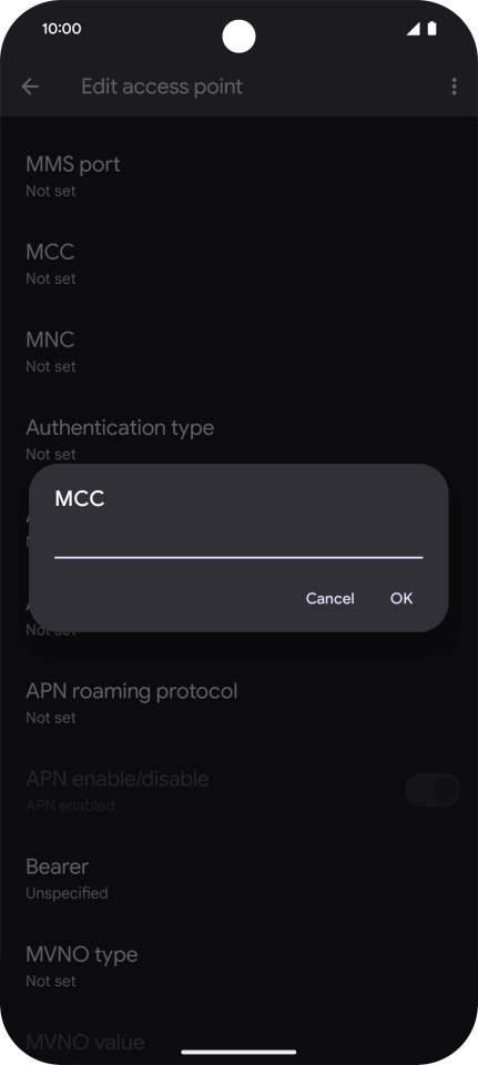 Key in 234 and press OK.