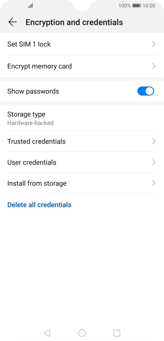 Press Set SIM 1 lock.
