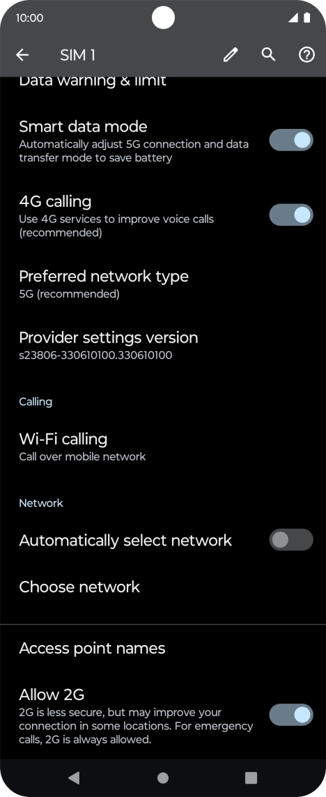 Press the indicator next to 