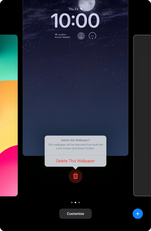 Press Delete This Wallpaper.