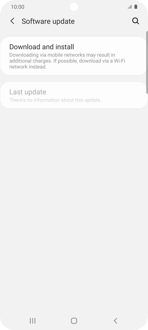 Press Download and install. If a new software version is available, it's displayed. Follow the instructions on the screen to update the phone software.