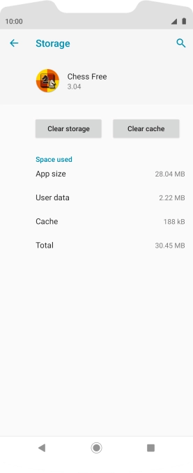Press Clear cache.