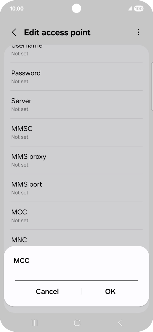 Key in 234 and press OK.