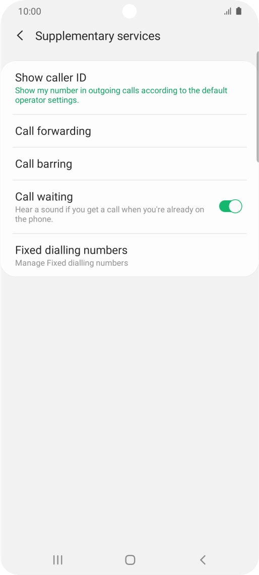 Press Fixed dialling numbers.