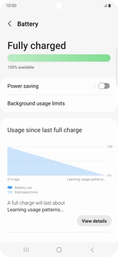 Press Power saving.