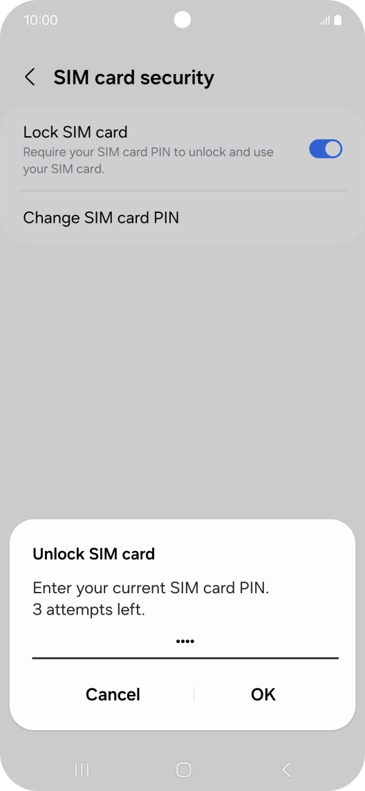 Key in your PIN and press OK. The default PIN is 1111.