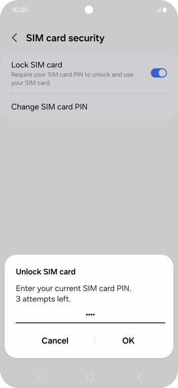 Key in your PIN and press OK. The default PIN is 1111.