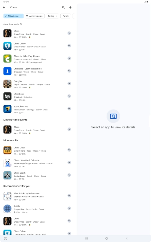 Press the required app.