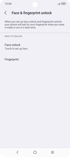 Press Fingerprint.