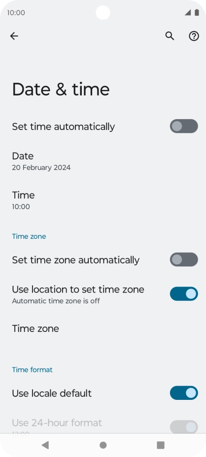 Press the indicator next to 
