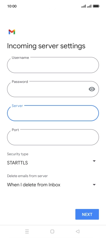 Press the field below 