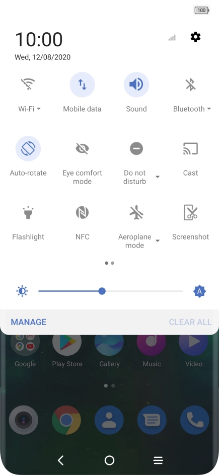 Press the settings icon.
