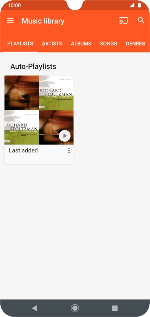 Press the required category and go to the required audio file.