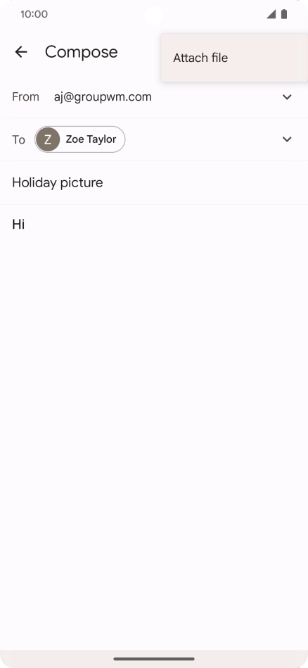 Press Attach file and go to the required folder.