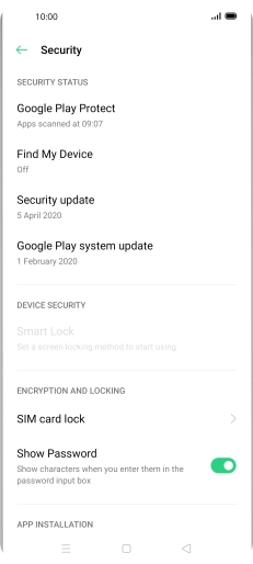 Press SIM card lock.