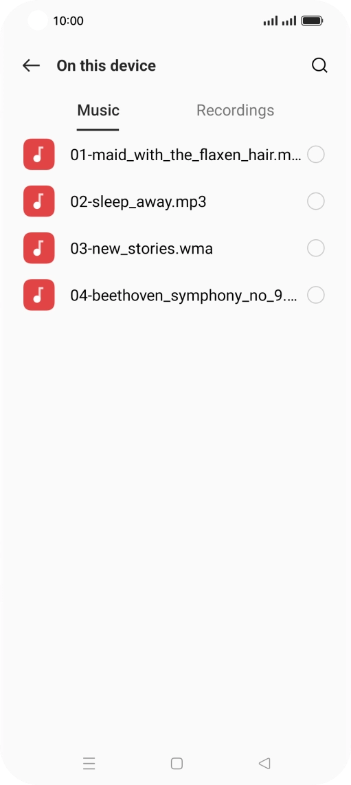Press the required ring tones to hear them.