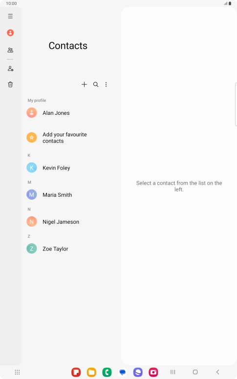 Press the new contact icon.