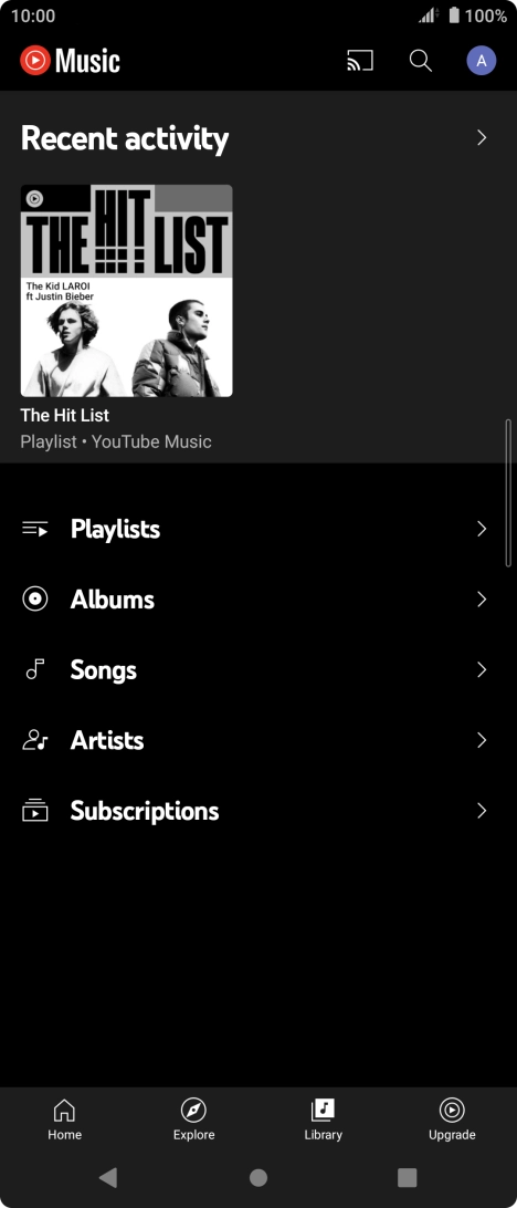 Press the required category and go to the required audio file.
