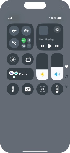 Press the flight mode icon to turn the function on or off.