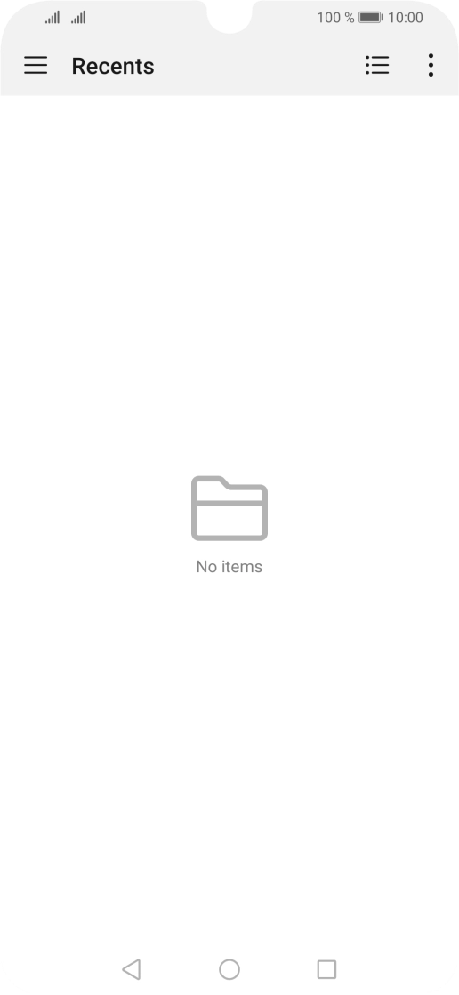 Slide your finger right starting from the left side of the screen.