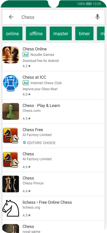 Press the required app.