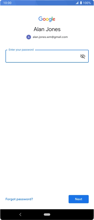 Press the field below 