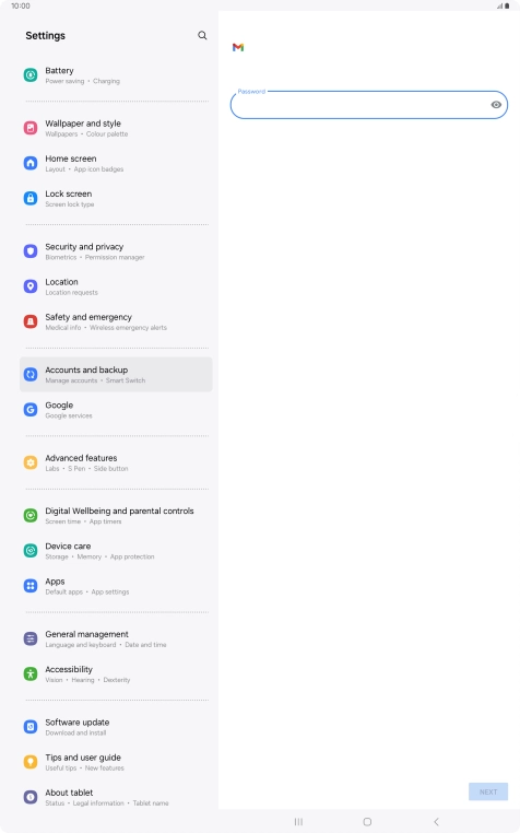 Press the field below 