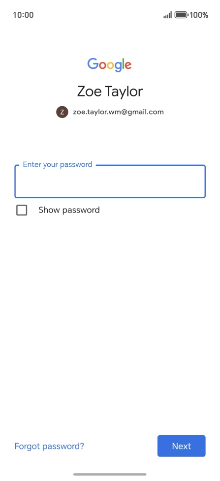 Press the field below 