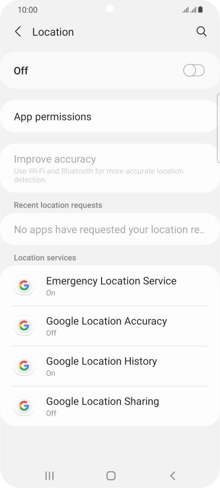 Press the indicator to turn the function on or off.