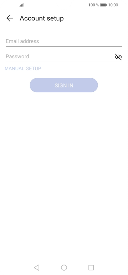 Press Email address and key in your email address.