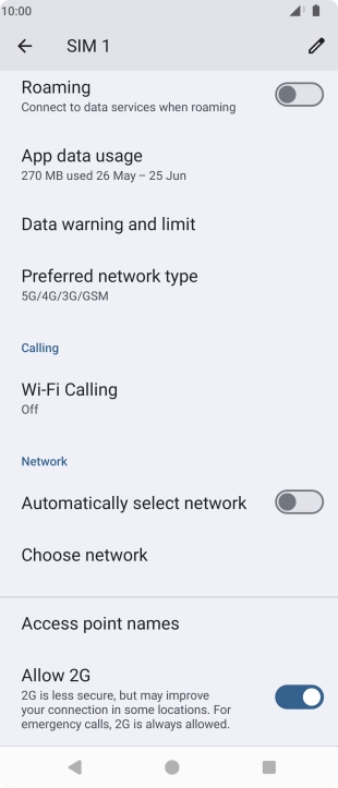 Press the indicator next to 