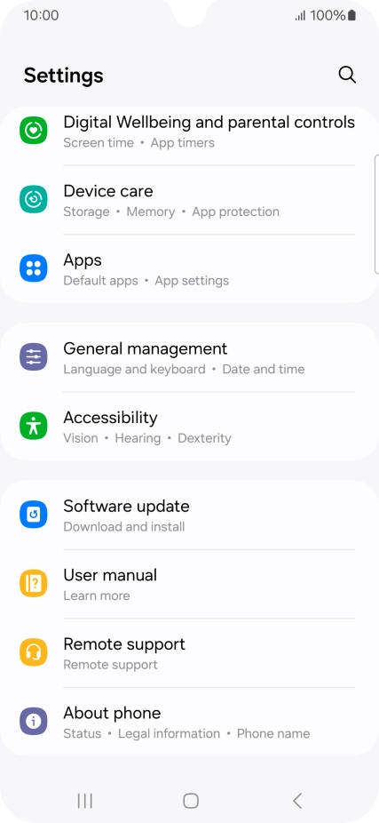 Press Software update.