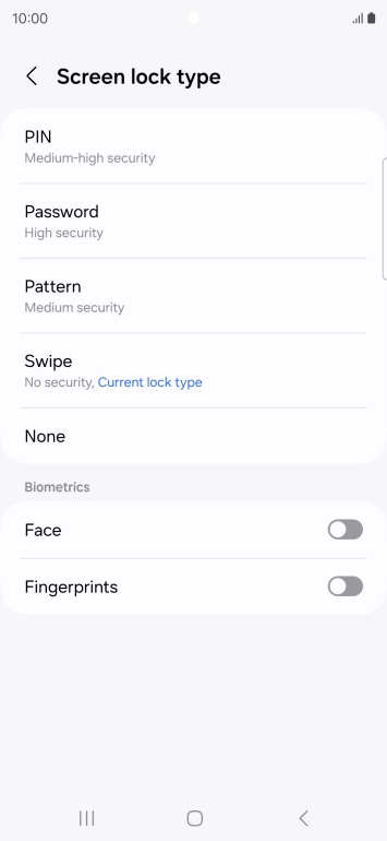 Press Fingerprints.