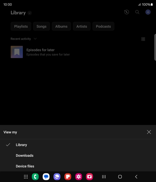 Press the required category and go to the required audio file.