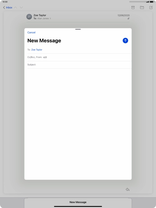 Press Subject: and key in the required subject.