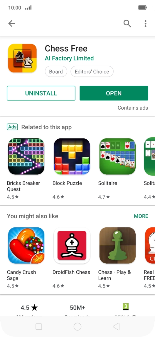 Press the Home key to return to the home screen.