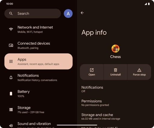 Press Storage and cache.
