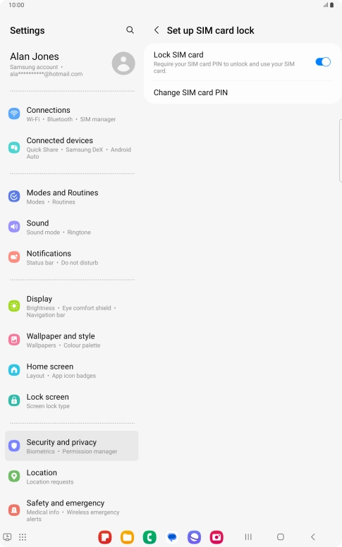 Press the indicator next to 