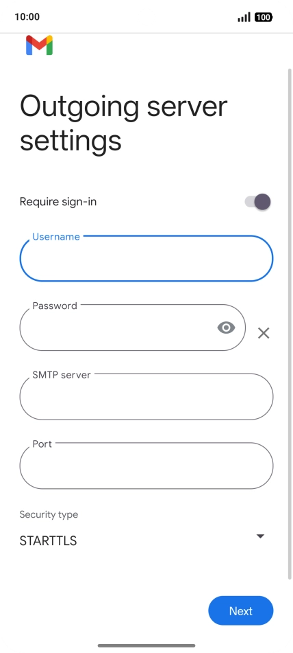 Press the field below 