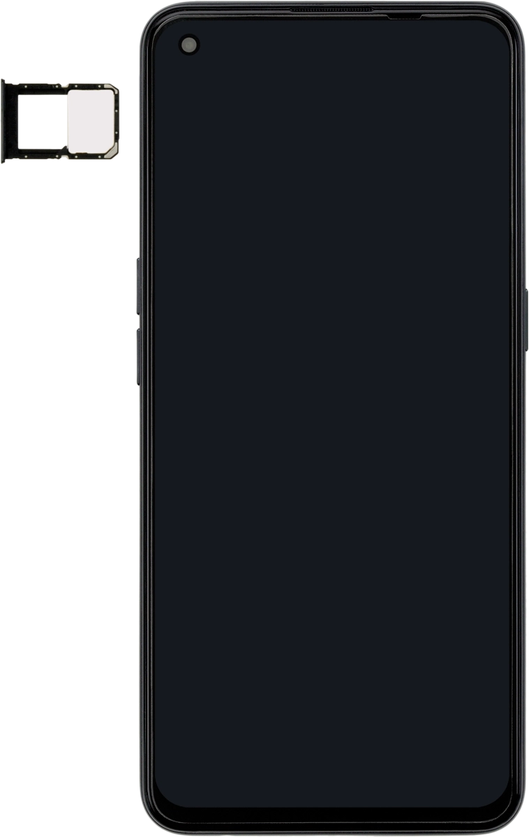 Turn your SIM so the angled corner of the SIM matches the angled corner of the second SIM holder and place your SIM in the SIM holder.