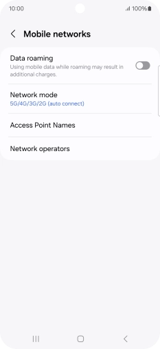 Press Network mode.